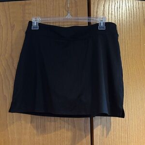 Tranquility, black mini skirt with shorts, small